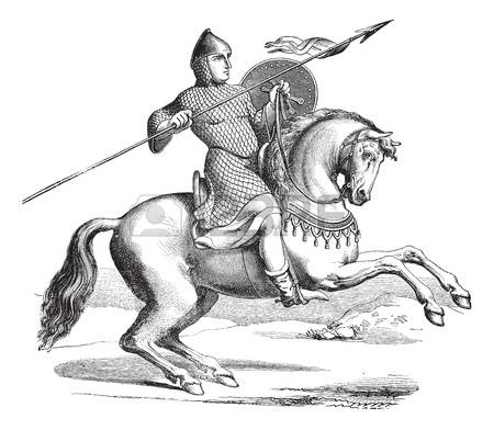13771566 vieux illustration grav e de chevalier sur un cheval portant haubert th me apr s meyrick encyclop di 1